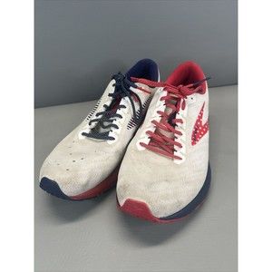 Brooks Launch 7 White Red Blue Mens USA Running Shoes 1103241D166 Size 11